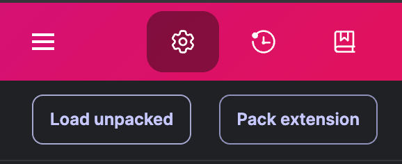 Load Unpacked Button